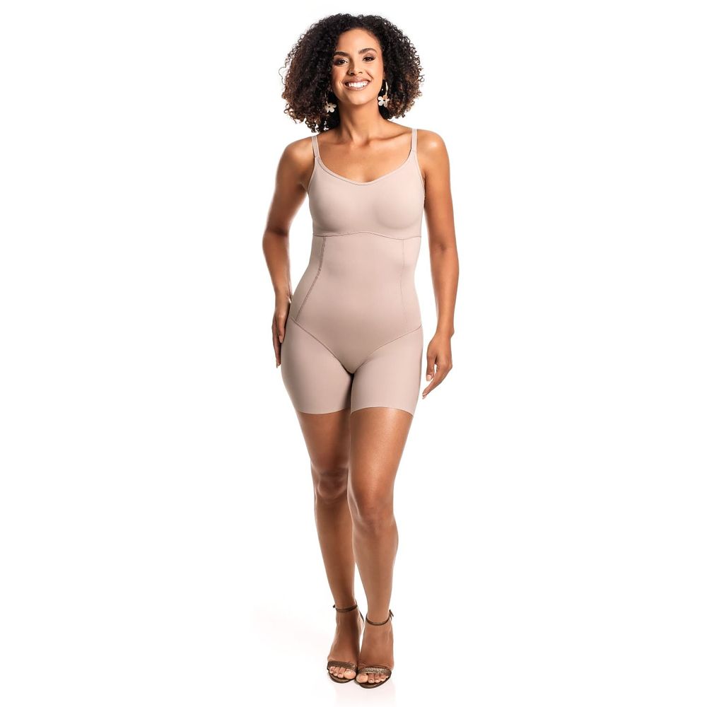 Modelador C/Perna Abf Alça Larga, Produto Feminino Yoga Soft Nunca Usado  87634606